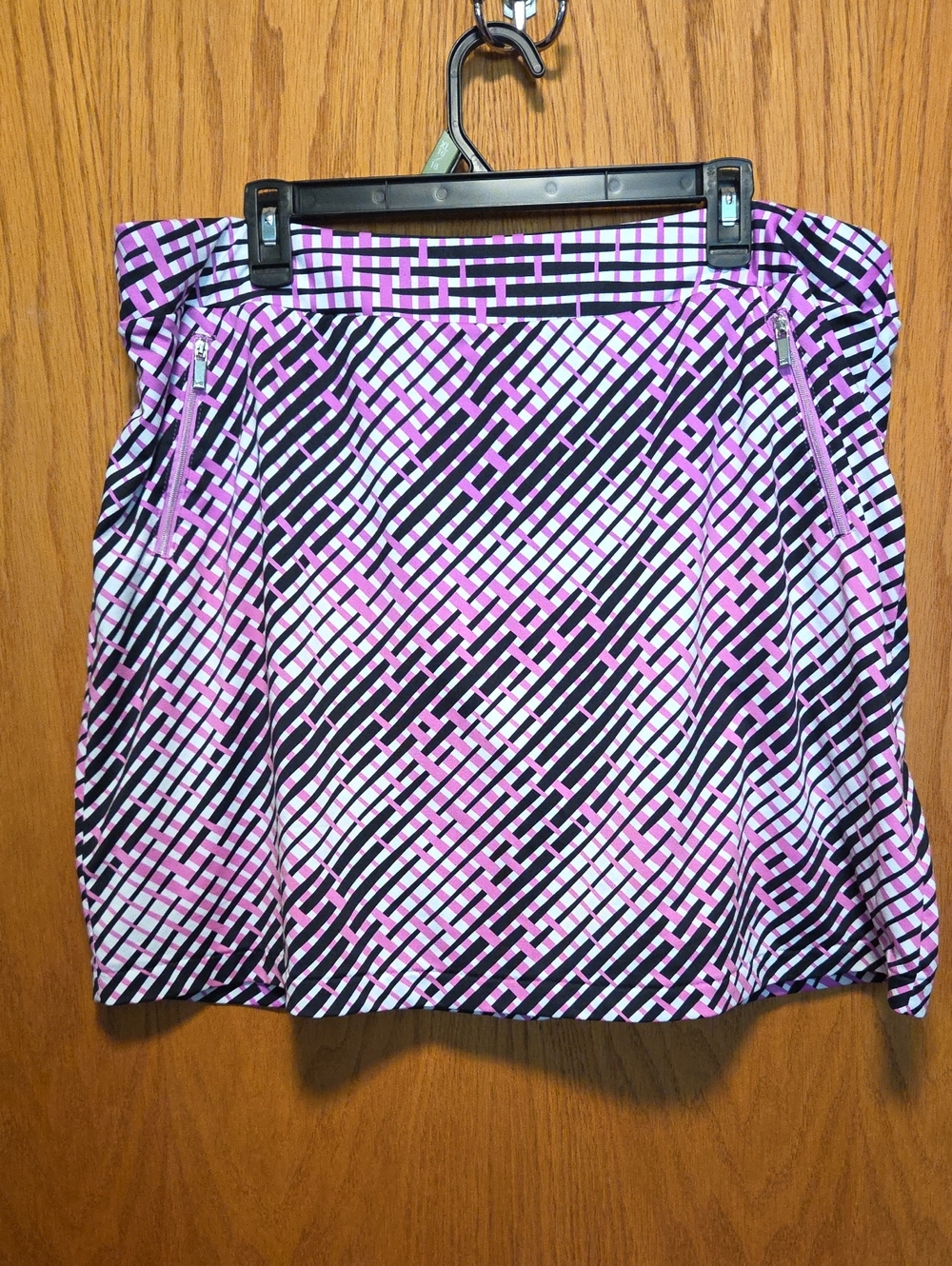 Women's Pink Patterned A-Line Skort